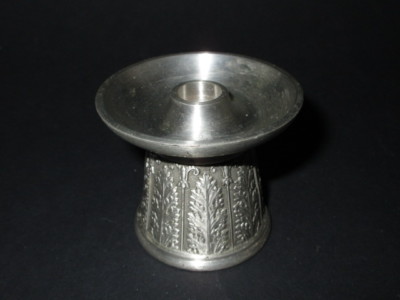 TUMASEK PEWTER97% 茶筒 Tumasek Pewter 97 % Candleholder Collections - Nouveau Floral Made