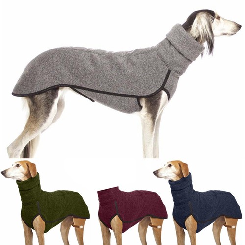 Haustier Hund Winter hoher Kragen Pullover Windhund Whippet Kleidung Lurcher Mantel - Bild 13 von 23