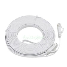 5PCS 15M 49ft CAT6 RJ45 Ethernet Network LAN Cable Flat UTP Patch Router Cable