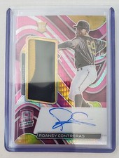 2022 Panini Spectra Neon Pink Roansy Contreras #151 Rookie Patch Auto /49