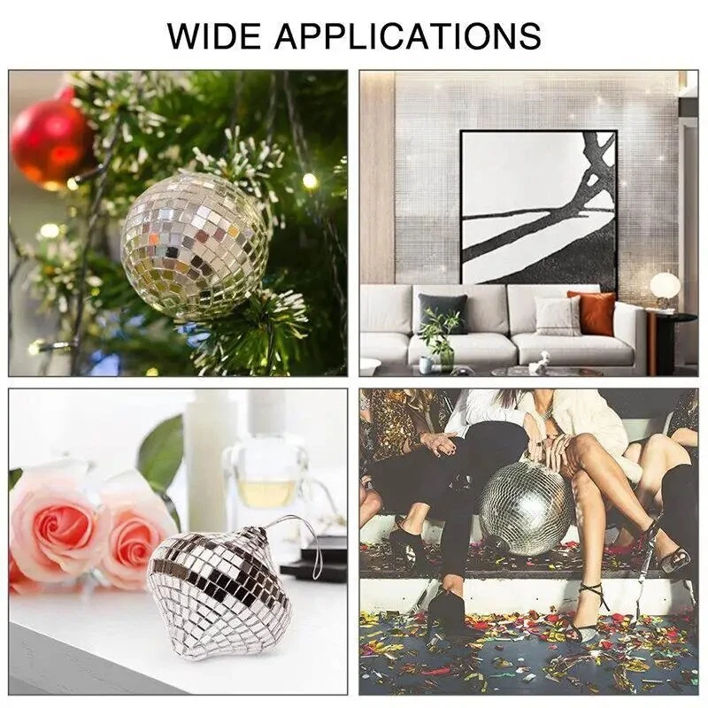 Espelho mosaico azulejos 0,2" ou 0,4" vidro artesanato pequenos espelhos quadrados ouro prata - Imagem 2 de 4