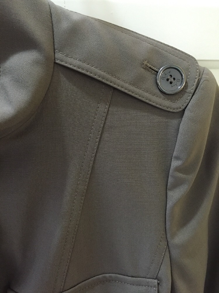 Authentic Burberry Grey Wool Military Style Coat Jacket US 10 UK 12 Excellent image 3