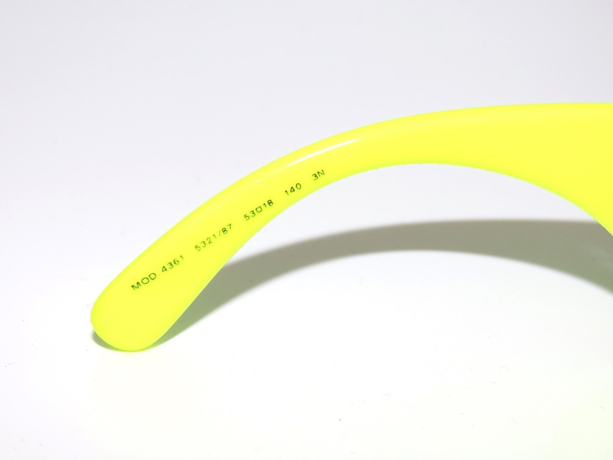 Versace 4361 5321/87 Yellow Fluo Gray Sunglasses Unisex | eBay display picture 3