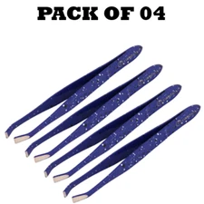 Forgica Professional Stainless Steel Dotted Paper Coated Tweezers