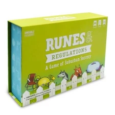 Runes and Regulations plus expansion pack! Fun strategy board game ages 12-16! 