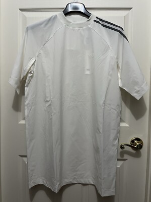 Adidas Y-3 White Shirt Dress Tee Womens Size 2XS Oversized White Black IA1428