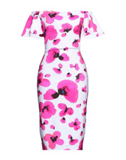 NWT CHIARA BONI LA PETITE ROBE Anselma Off Shoulder Flutter Sleeve Dress 4 $695