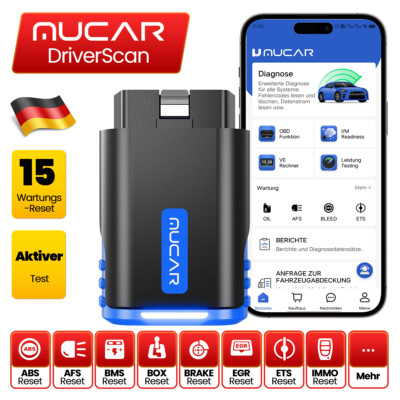 MUCAR DriverScan Diagnosegerät OBD2 KFZ Scanner Aktives Test Alle Systeme 2024