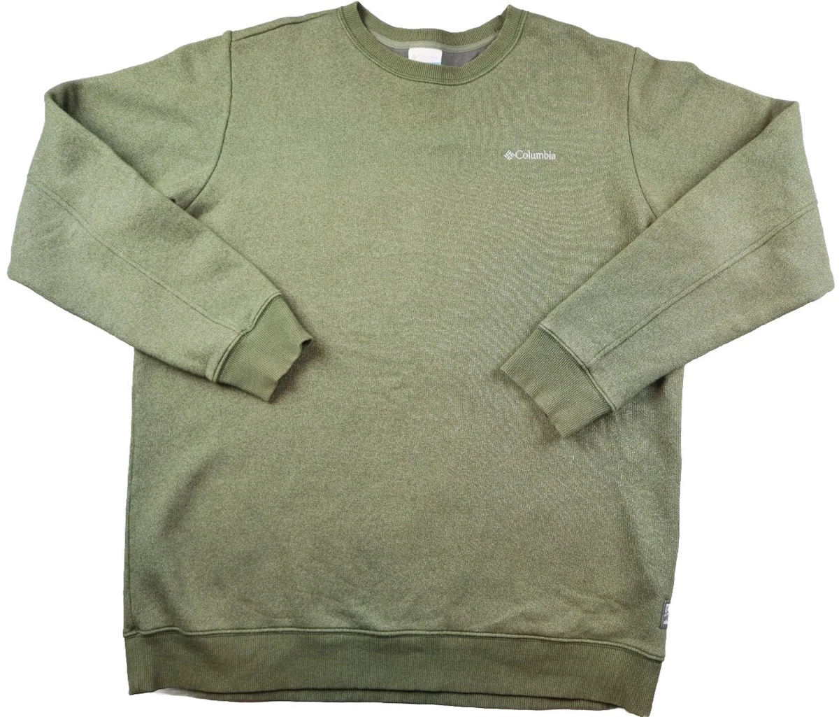Columbia Sweatshirt Mens XL Olive Green Crewneck Fleece Casual Embroidered  NWOT | eBay