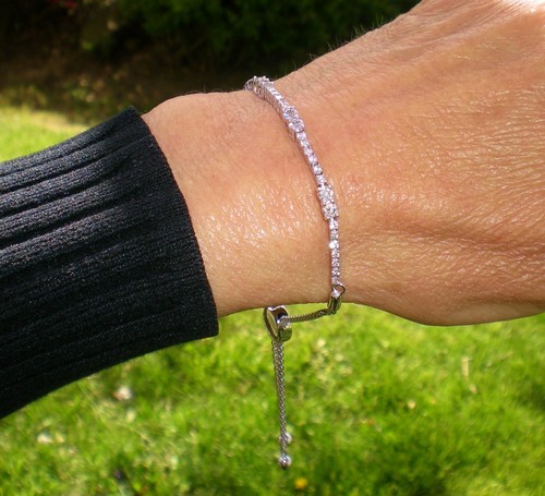 KAY *EVER US* 14K White Gold 1ct Diamond Bolo Bracelet ๐ $ 2,999 GORGEOUS! - Picture 20 of 24