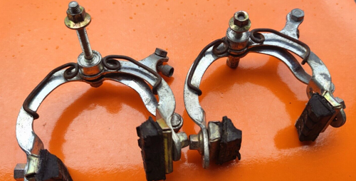 SUPER RAPID 00 BRAND CHROMED STEEL BRAKE CALIPERS FRENI BICI VINTAGE - Picture 7 of 12