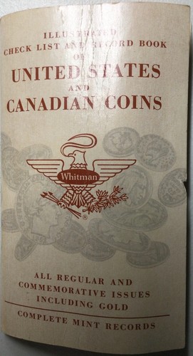 Coin Book 1960 Whitman United States and Canadian Coins Illustrated Check List