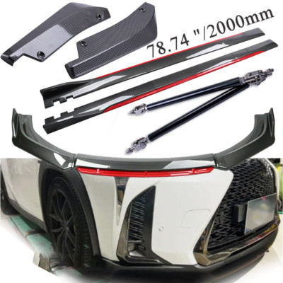 For Lexus UX200 UX250h Fiber Front Lip Chin Bumper+Body Kit Side+Skirt Rear