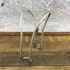 Vintage King Cage Water Bottle Cage Stainless Steel  SS Made in USA Bike Silver
