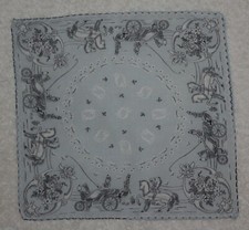 Vintage Hankie Handkerchief  Horses and Carriages