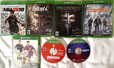 LOT OF 6 Microsoft Xbox One GAMES - Tom Clancys The Division, FALLOUT 4,FIFA15..