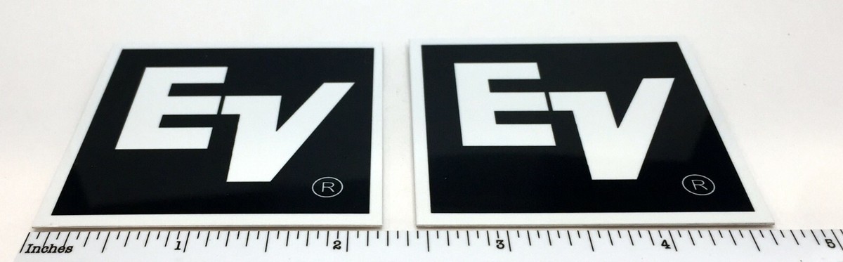 EV Electro-Voice Speaker Badge Logo Emblem Square Aluminum