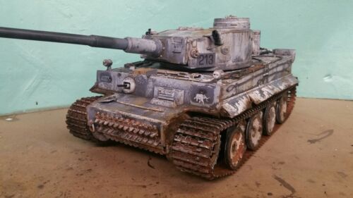 heng long 1/16 tiger 1 rc model tank winter camouflage - Picture 3 of 24
