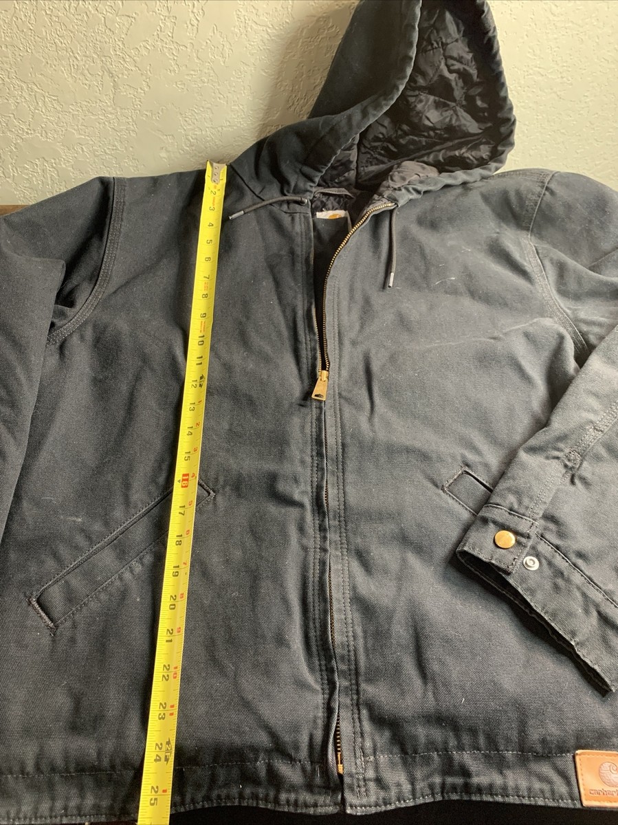 Men's Carhartt Black Canvas Hooded Jacket Sz L 100733 | eBay Men's Carhartt Black Canvas Hooded Jacket Sz L 100733 | eBay