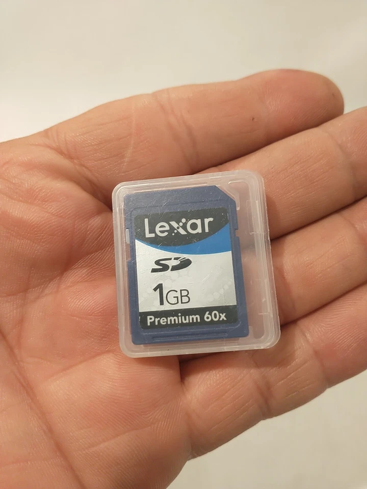 Lexar Prem 1GB SD Memory Card Camera, Camcorder, GPS, Computer Old School Korea - Image 2 of 3