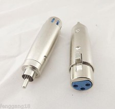 10pcs XLR 3 Pin Female To RCA Male Mono Microphone Mic/AMP Audio Cable Adapter