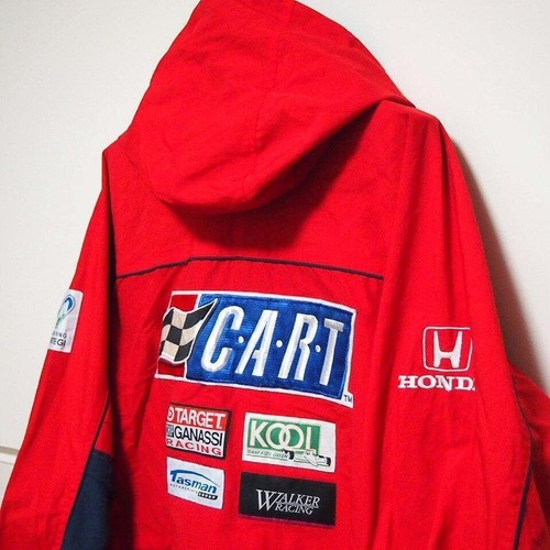 Vintage HONDA Racing Jacket XL Red ONWARD DANBIRD Twin Ring Motegi Budweiser 500 - Picture 9 of 17