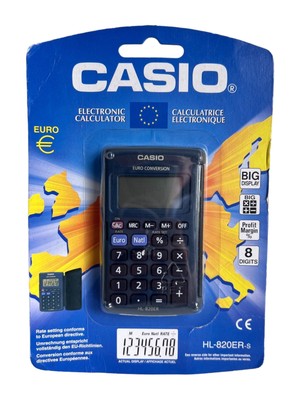 Casio HL-820ER Taschenrechner Elektronischer Taschenrechner Euro Umrechnung Neu