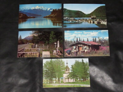 Cemetrary Trapper 5 ALASKA POSTCARD Church Mountain Trapper Glacier Wilderness Cemetery ...