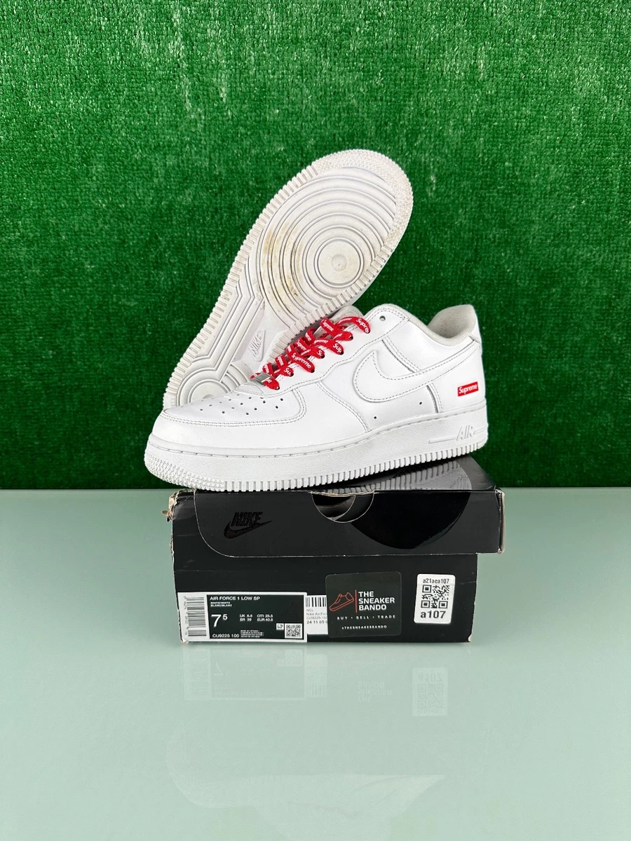 ●新品 Supreme Nike Air Force1Low White24.0 Supreme x Nike Air Force 1 Low 'Box Logo - White Payed 235