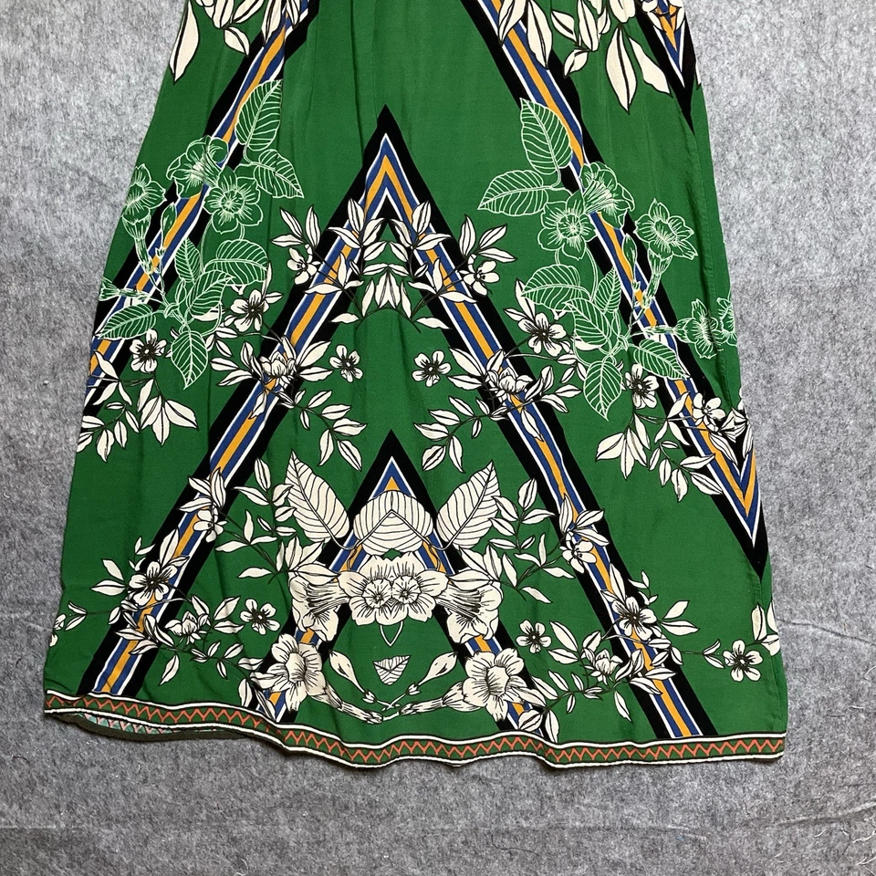Vestido Flying Tomato Mujer Medio Verde Floral Maxi Tópico Boho Cápsula Costera Foto 3 de 4