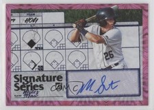 2019 Panini Donruss Signature Series Pink Firework Myles Straw #SS-MS Auto 0w7