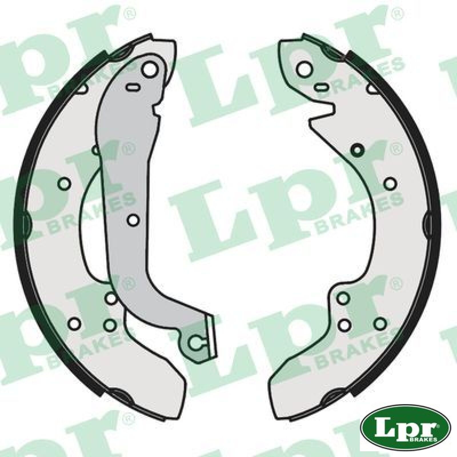 LPR 00930 Bremsbackensatz 4 Bremsbacken Trommelbremse