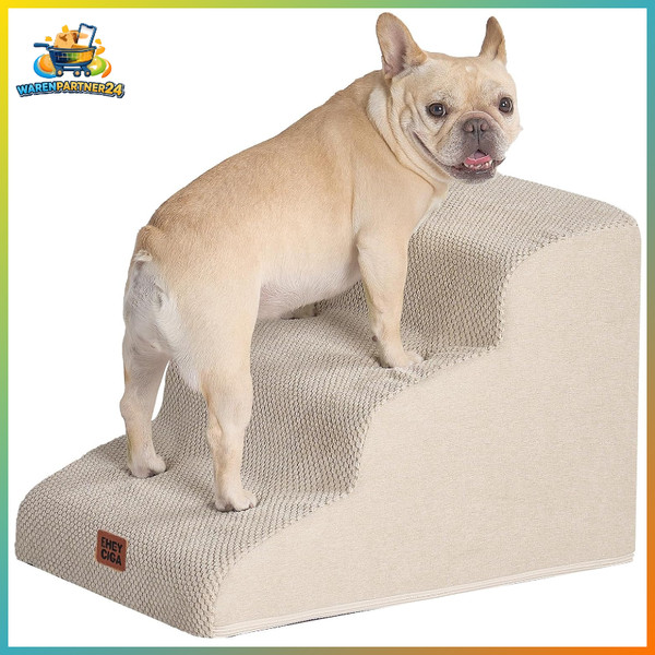 Hundetreppe 3 Stufen FüR Kleine Hunde 40 Cm, Rutschfest, Waschbar-image