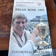 Brian Rose Benefit Brochure 1983 - Somerset Cricket
