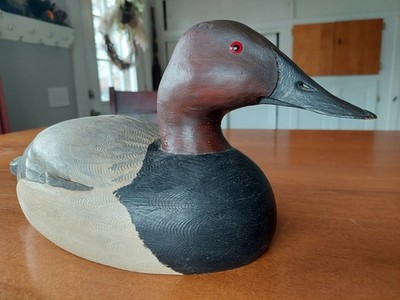 Canvas Back Drake - Jerry Siloski Carver/Lou Schifferl Painter Early 70's