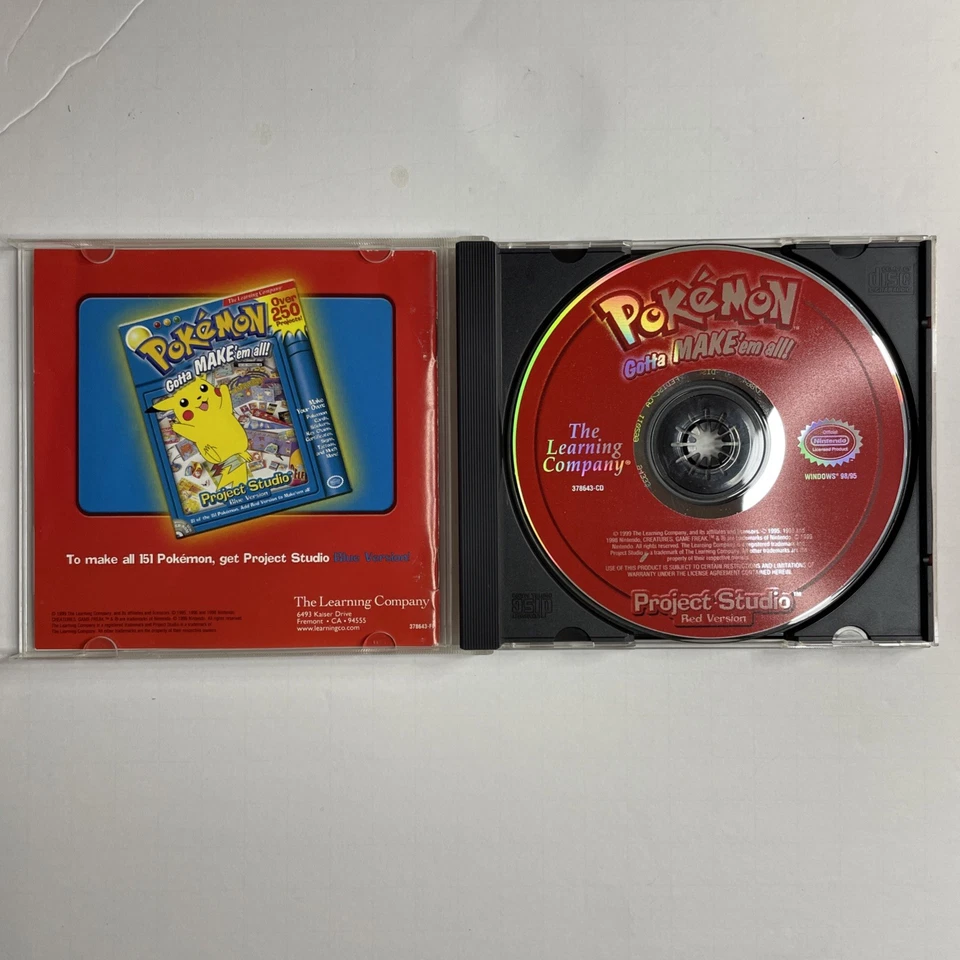 Pokemon Project Studio Red Version Gotta Make 'em All Nintendo CD-ROM w/ Manual - Image 3 of 4