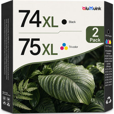 74XL 75XL Ink Cartridges Combo Pack for Photosmart C4200 C4440 C4450 C4500 C5200