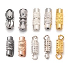 20PCS Brass Screw Twist Clasps Cord End Connectors DIY Jewelry Making Supplies