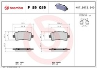 Bremsbelagsatz Scheibenbremse Prime Brembo P 59 059 FüR Opel Insignia Saab G09