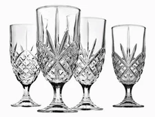 NIB GODINGER Shannon Dublin Crystal Glass Iced Tea/Water Glasses Goblet Set Of 4