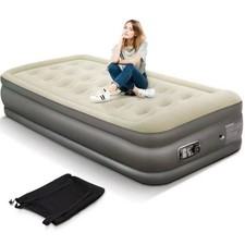 Twin Air Mattress with Built in Pump and Pillow, Blow up Mattress in 2 Mins Self