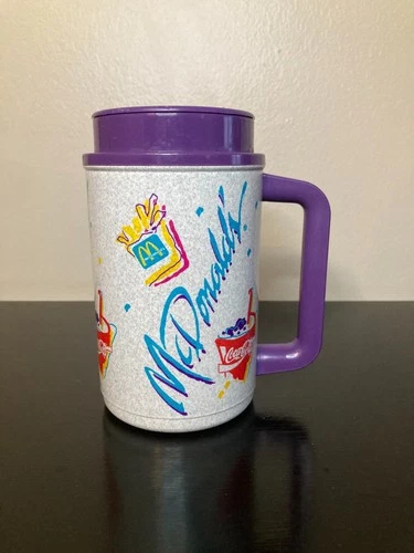 Vintage McDonald's/Coca-Cola Plastic Travel Mug - Thermo Hot/Cold - Collectable