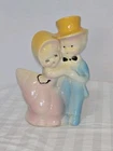Vintage Shawnee Pottery Dancing Couple Planter MCM 1940s/50' Pastel Boy Girl USA
