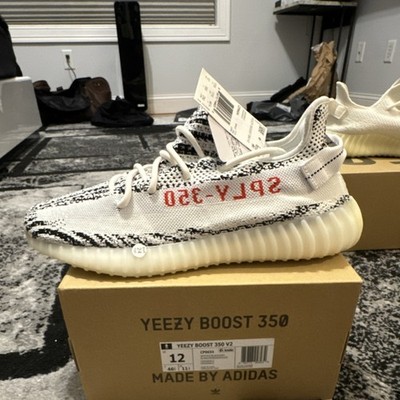 adidas Yeezy Boost 350 V2 Zebra White/Core Black/Red Low Top Sneaker CP9654