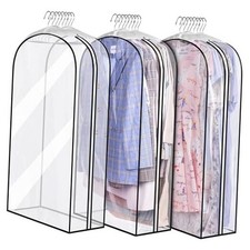 10" Gusseted All Clear Garment Bags for Hanging 40 inch Ethylene Vinyl Acetate