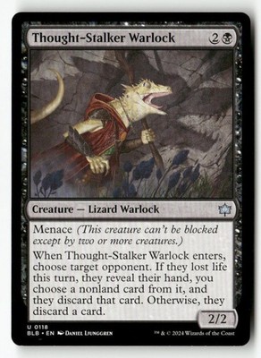 Thought-Stalker Warlock 118 Uncommon Bloomburrow Magic: The Gathering Near Mint