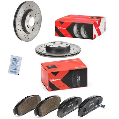 Brembo Sport Bremsscheiben Ø282mm + Beläge vorne passend für Honda FR-V 1.8 2.0