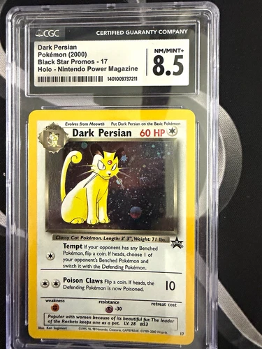 The Pokémon Company Dark Persian Wotc Promo 17/53 Holo CGC 8.5 English 2000