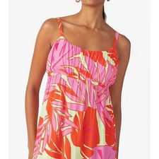 Sanctuary Tropical Maxi Dress Smocked Vacation Resortwear Beach Boho Medium