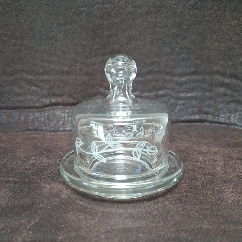 Princess House Heritage "Baby Cakes" Mini Covered Butter/ Votive Dish  #018